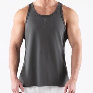 Alphalete Mens Three Pillar Tank (Dark Gray/XL)